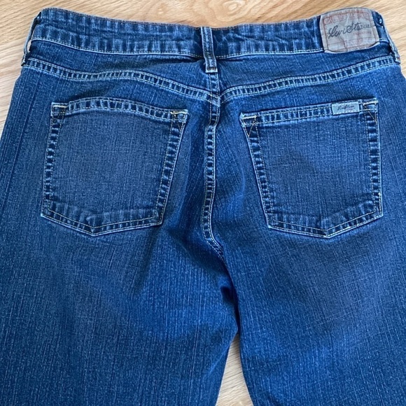 Levis Womens Jeans Sz 8 Tall SF Blue Low Rise Boot Cut Stretch Medium Wash Denim - Picture 4 of 9